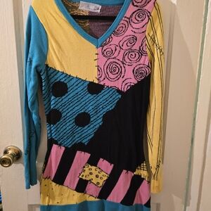 Disney Teal and Pink Knit Fabric